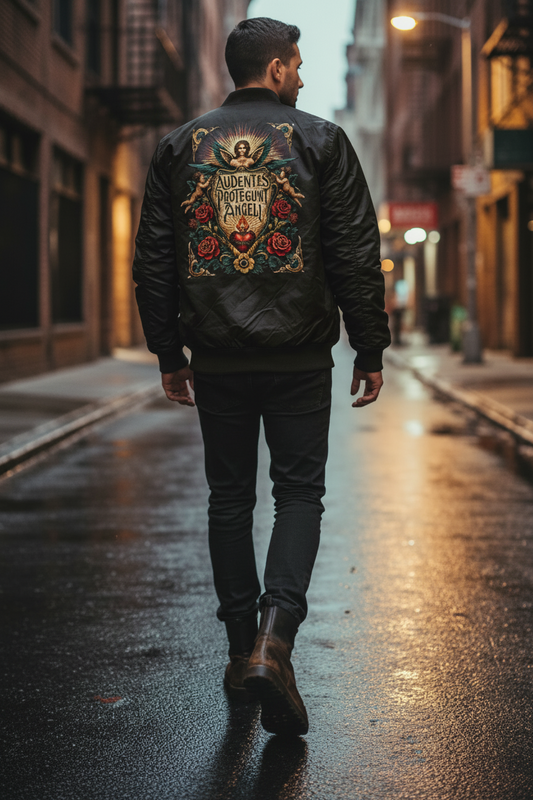 Audentes Protegunt Angeli | Bomber Jacket