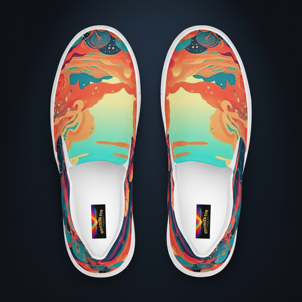 Sorbet Surrealism | Slip-on Canvas Shoes