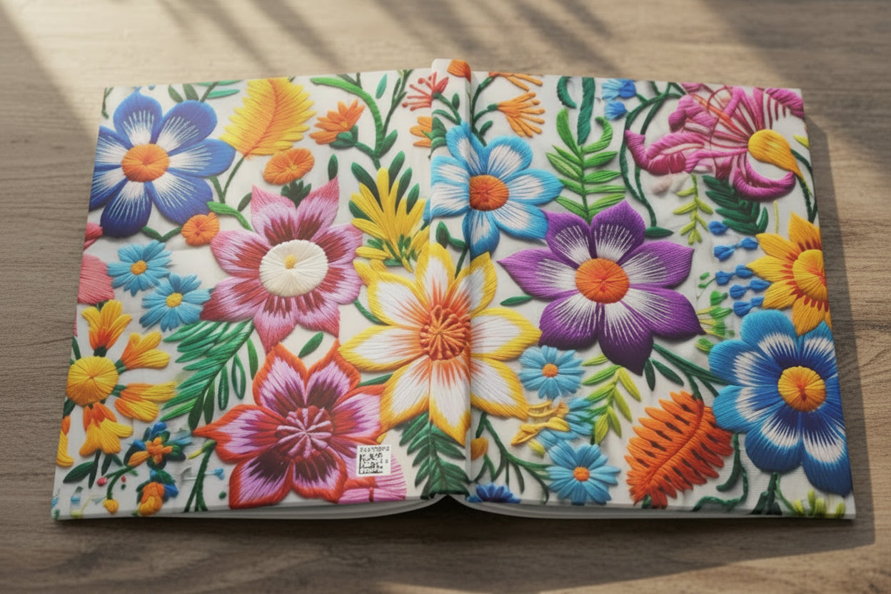 Festive Floral Folk Pattern - Ivory