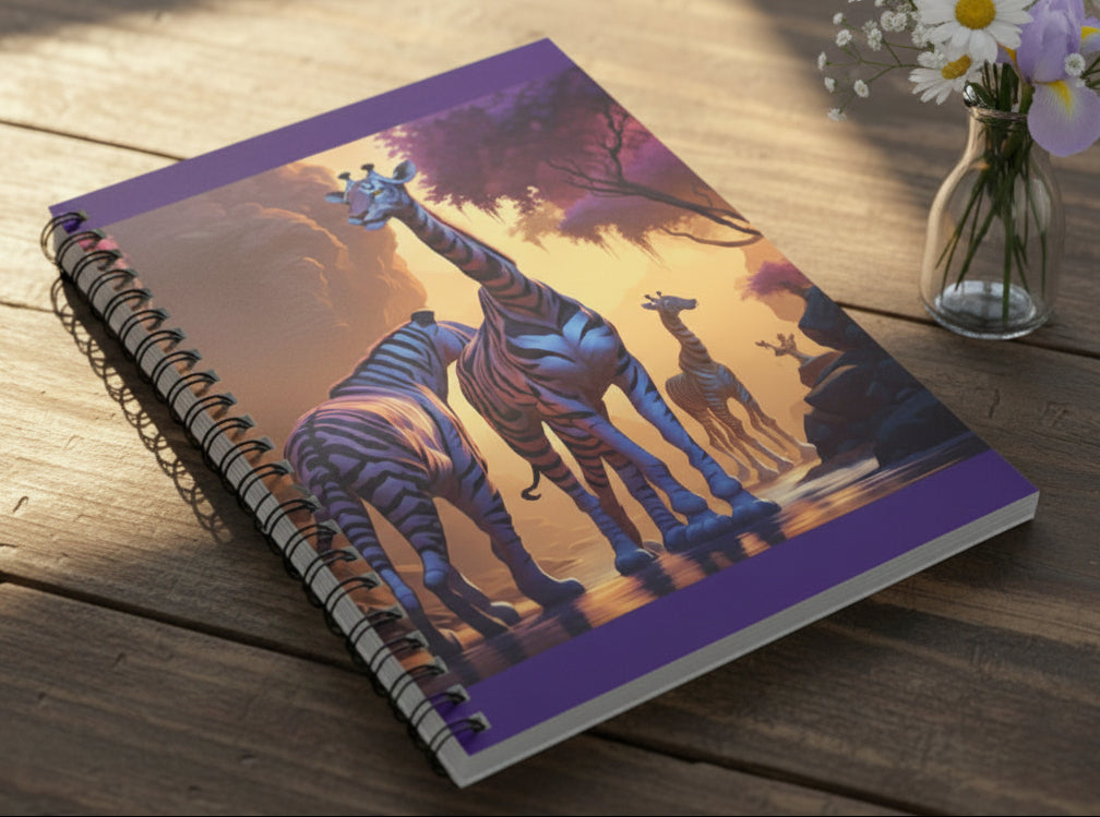 Twilight Tiraffes | Spiral Notebook