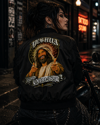 Yeshua is My Ohmboy | Lightweight Bomber Jacket