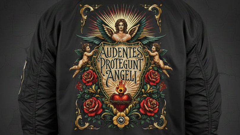 Audentes Protegunt Angeli | Bomber Jacket