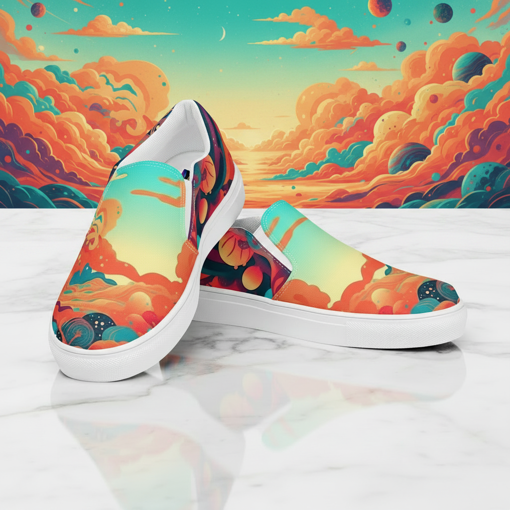 Sorbet Surrealism | Slip-on Canvas Shoes